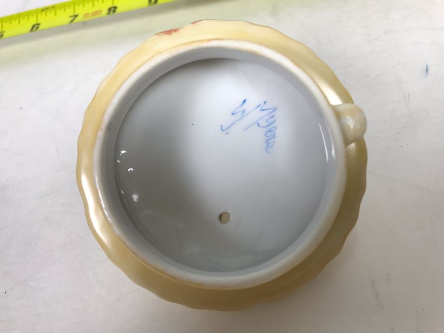 Hand Painted Signed W. Myers Porcelain Teapot 8.5W X 6D X 6H [Photo 12]