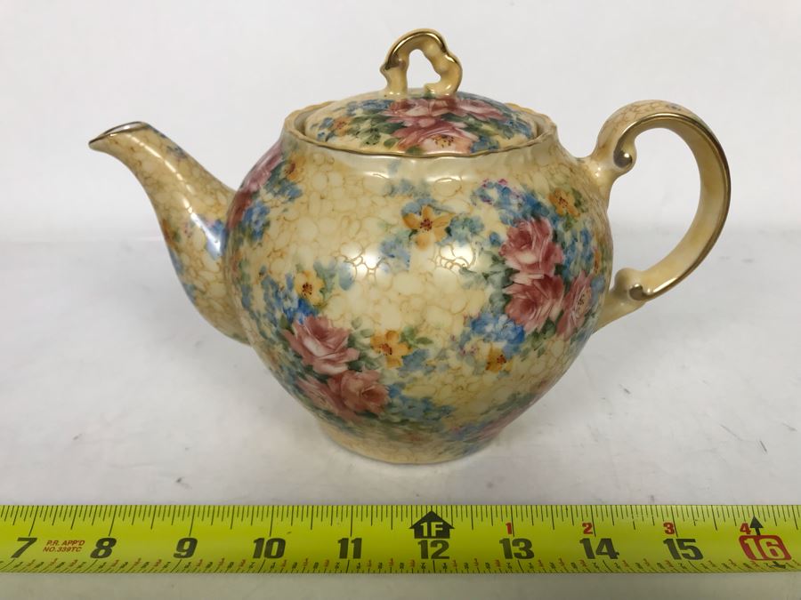 Hand Painted Signed W. Myers Porcelain Teapot 8.5W X 6D X 6H [Photo 6]