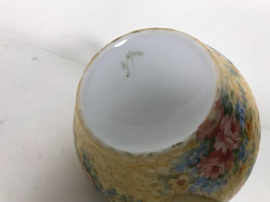 Hand Painted Signed W. Myers Porcelain Teapot 8.5W X 6D X 6H [Photo 16]