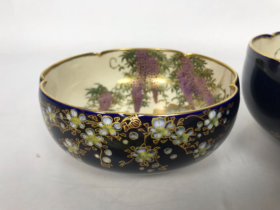 Pair Of Signed Hand Painted Japanese Bowls 6R, 4.75R [Photo 6]