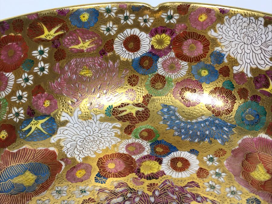 Stunning Signed Hand Painted Japanese Imari Porcelain Bowl [Photo 7]