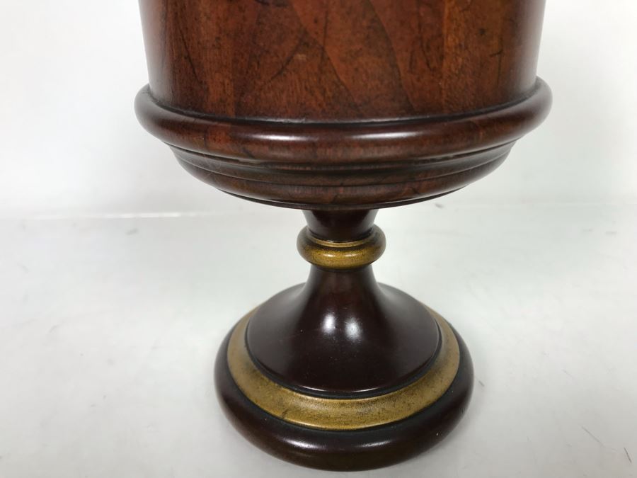 Vintage Wooden Footed Tobacco Jar 5W X 10.5H [Photo 6]