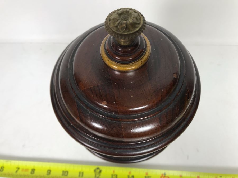 Vintage Wooden Footed Tobacco Jar 5W X 10.5H [Photo 4]