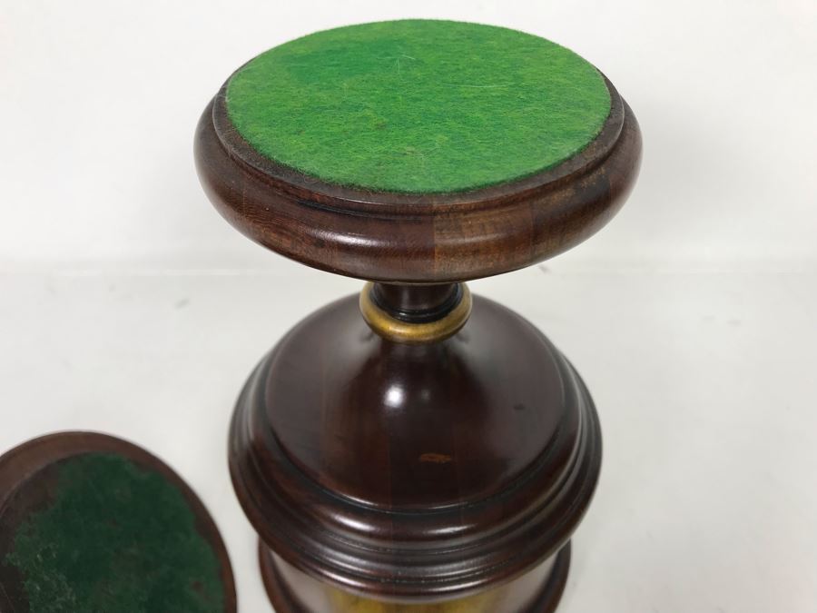 Vintage Wooden Footed Tobacco Jar 5W X 10.5H [Photo 10]