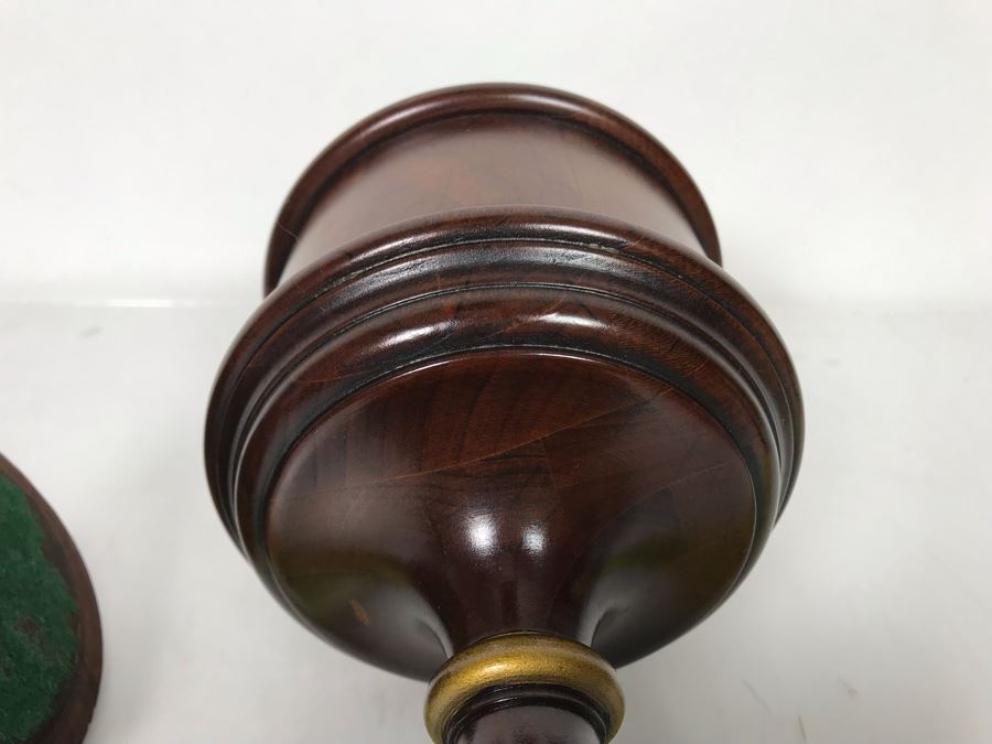 Vintage Wooden Footed Tobacco Jar 5W X 10.5H [Photo 9]