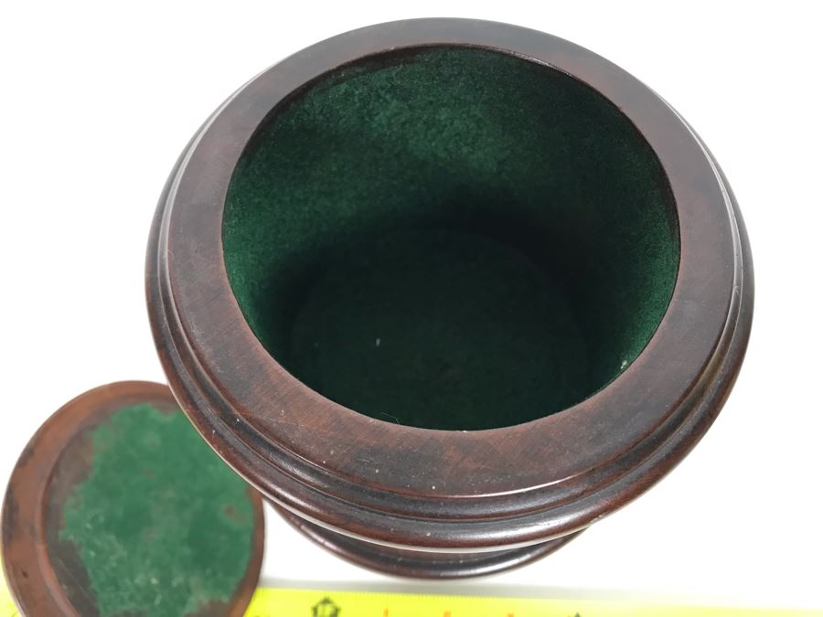 Vintage Wooden Footed Tobacco Jar 5W X 10.5H [Photo 8]