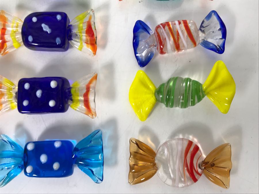 Collection Of 30 Hand Blown Glass Candy Candies [Photo 6]
