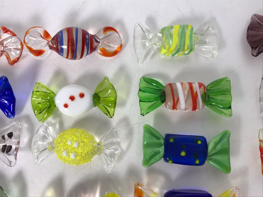 Collection Of 30 Hand Blown Glass Candy Candies [Photo 4]