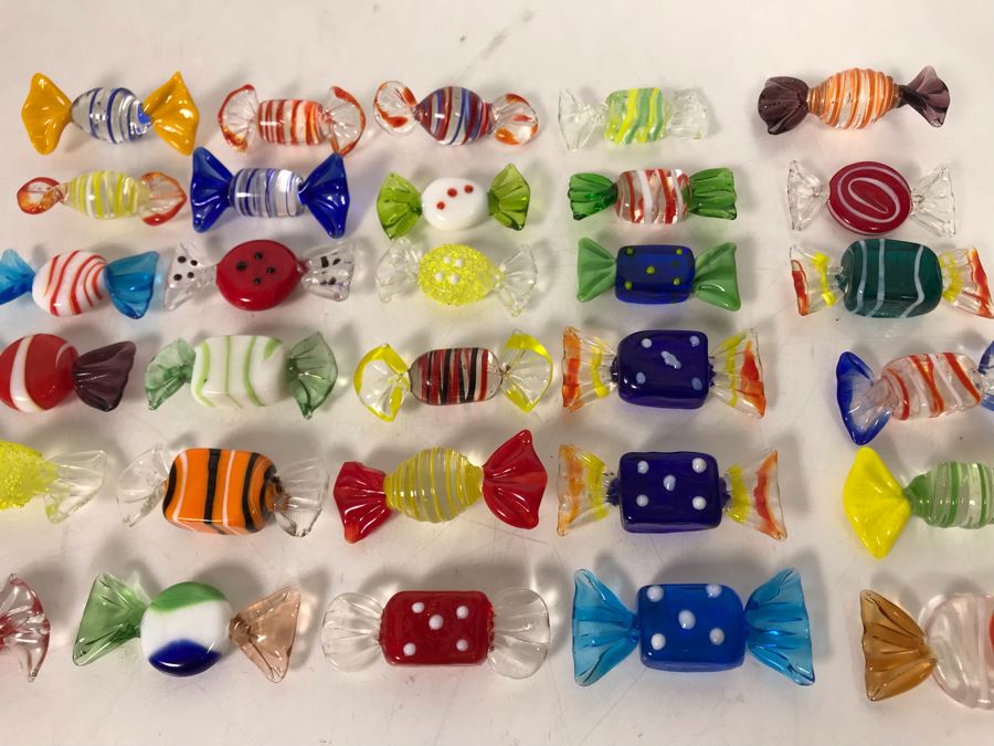 Collection Of 30 Hand Blown Glass Candy Candies [Photo 2]