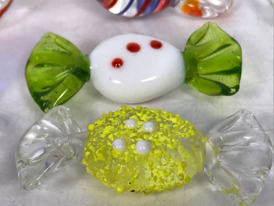 Collection Of 30 Hand Blown Glass Candy Candies [Photo 12]