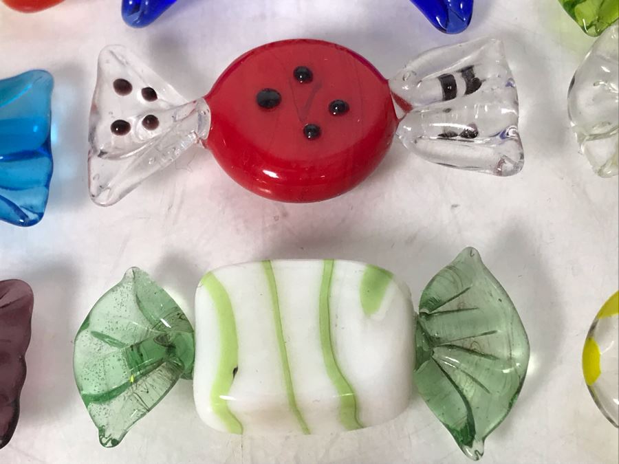 Collection Of 30 Hand Blown Glass Candy Candies [Photo 10]