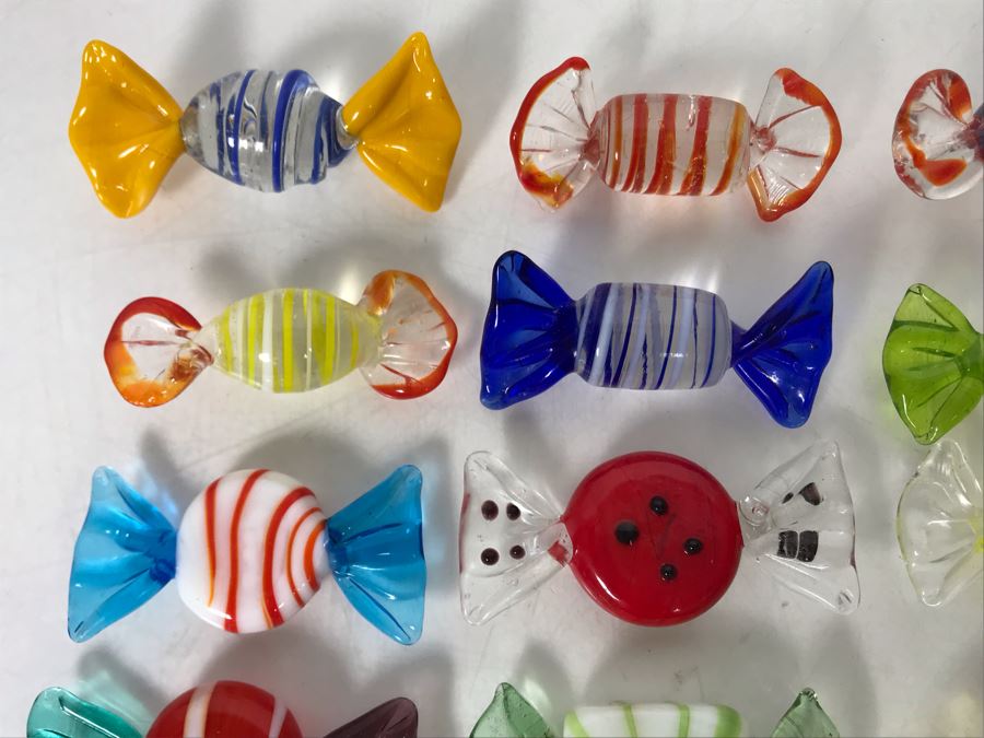Collection Of 30 Hand Blown Glass Candy Candies [Photo 3]