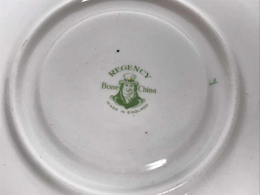 Gold Rimmed Regency Bone China Cup And Saucer With Dog And Pheasant [Photo 7]