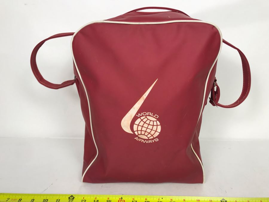 Vintage World Airways Airline Advertising Travel Bag 11W X 14H [Photo 2]