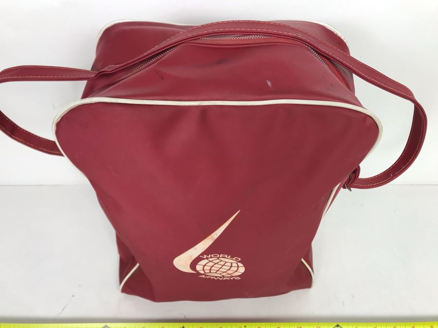 Vintage World Airways Airline Advertising Travel Bag 11W X 14H [Photo 4]