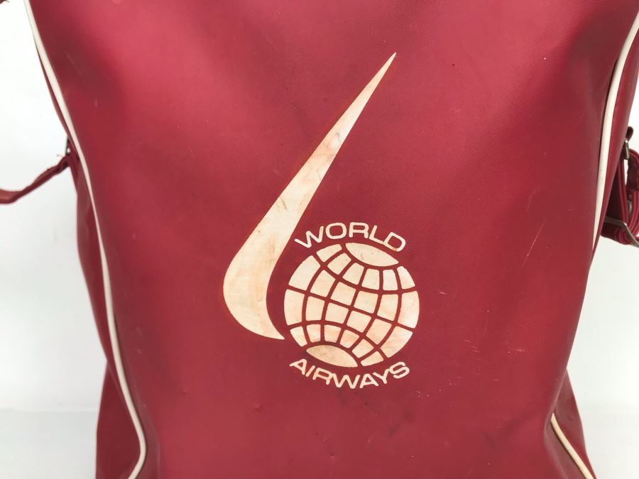 Vintage World Airways Airline Advertising Travel Bag 11W X 14H [Photo 3]
