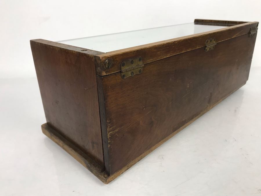 Vintage Mercantile Oak Tabletop Counter Display Case For Sealpackerchief 19W X 6.5D X 6.5H [Photo 11]