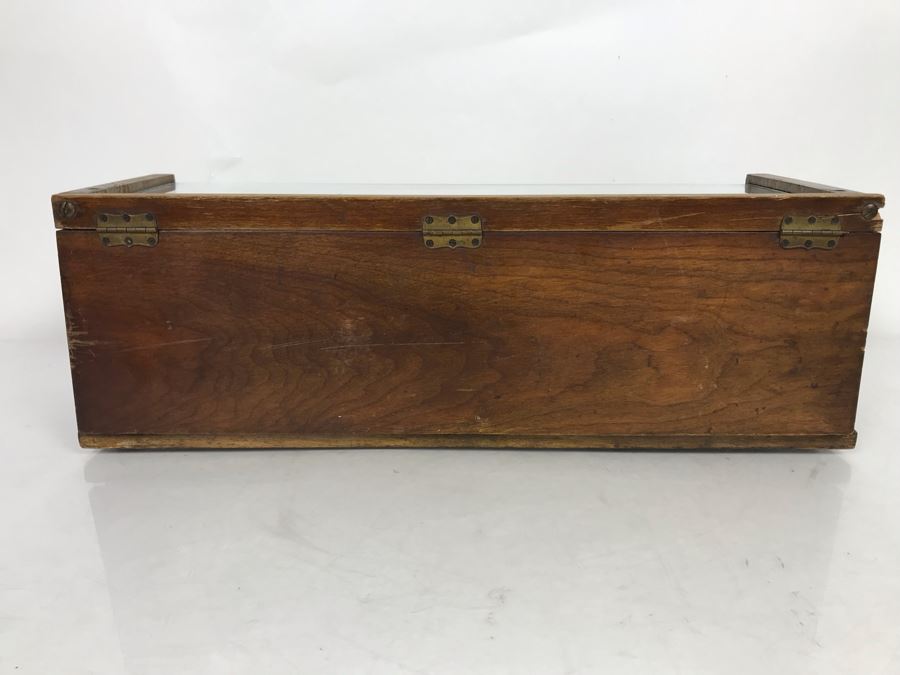 Vintage Mercantile Oak Tabletop Counter Display Case For Sealpackerchief 19W X 6.5D X 6.5H [Photo 10]
