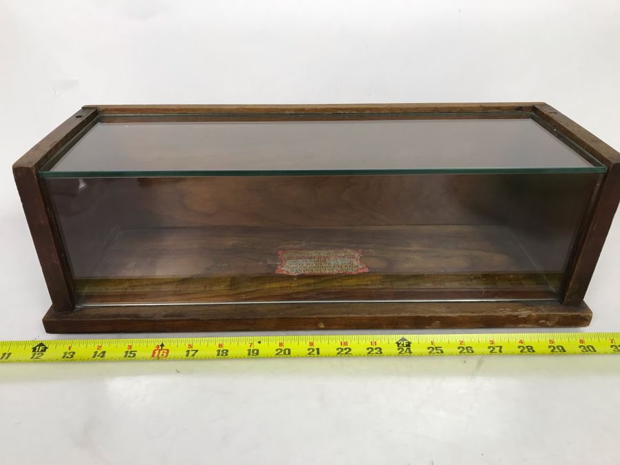 Vintage Mercantile Oak Tabletop Counter Display Case For Sealpackerchief 19W X 6.5D X 6.5H [Photo 2]