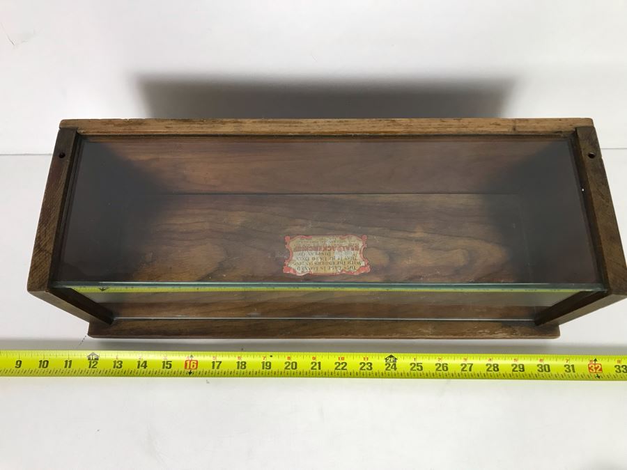 Vintage Mercantile Oak Tabletop Counter Display Case For Sealpackerchief 19W X 6.5D X 6.5H [Photo 3]