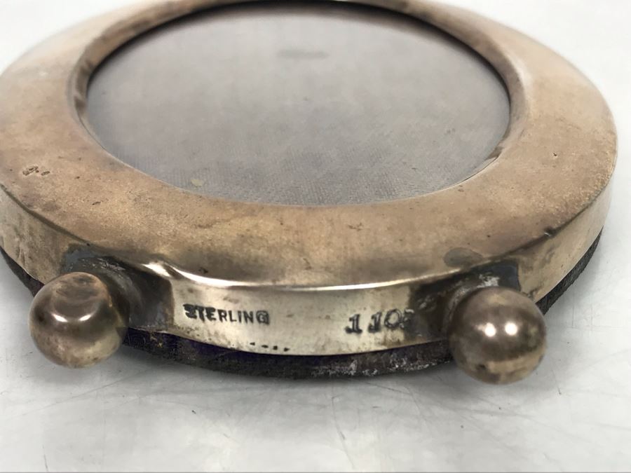 Sterling Silver Oval Picture Frame (Needs New Swing Arm On Back) 3.5W X 4.5H [Photo 3]