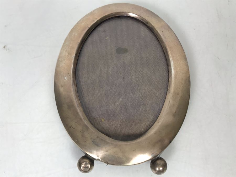 Sterling Silver Oval Picture Frame (Needs New Swing Arm On Back) 3.5W X 4.5H [Photo 2]