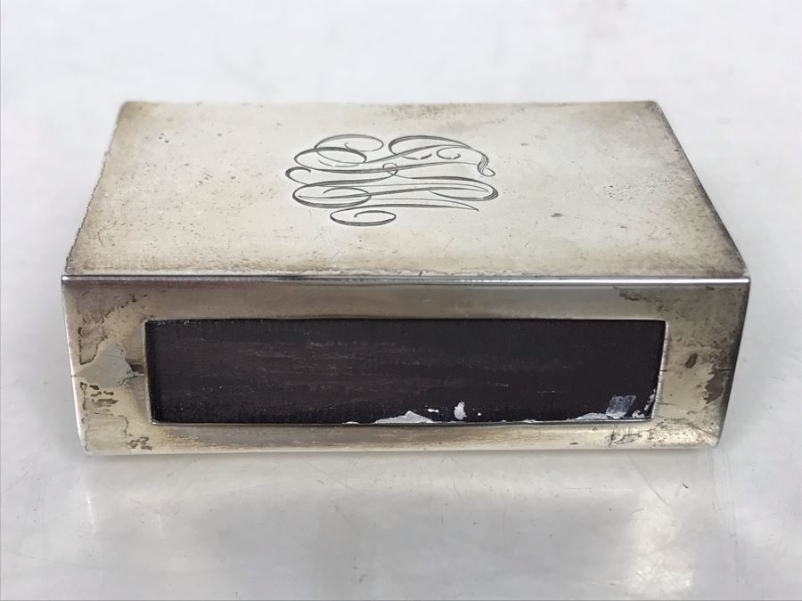 Vintage Sterling Silver Monogrammed Matchbook Match Holder [Photo 7]