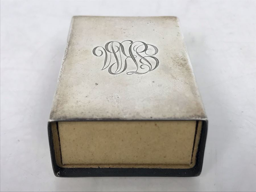 Vintage Sterling Silver Monogrammed Matchbook Match Holder [Photo 6]