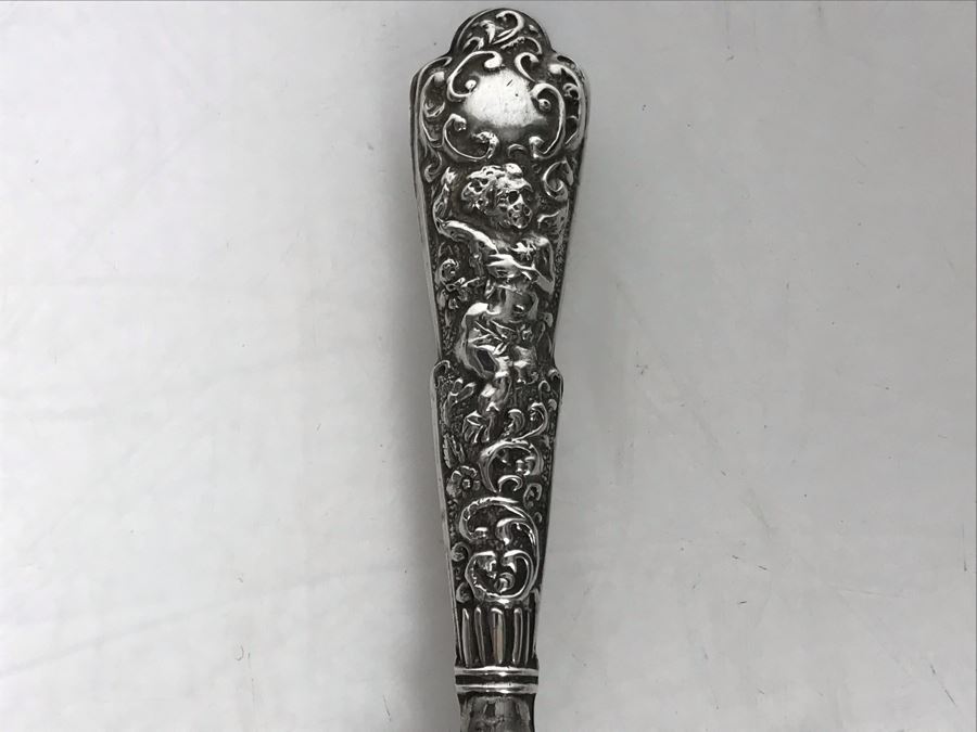 Antique English Repousse Sterling Silver Handled Curling Iron [Photo 11]