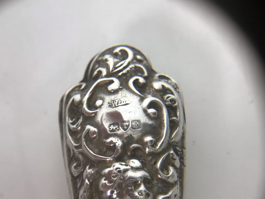 Antique English Repousse Sterling Silver Handled Curling Iron [Photo 7]