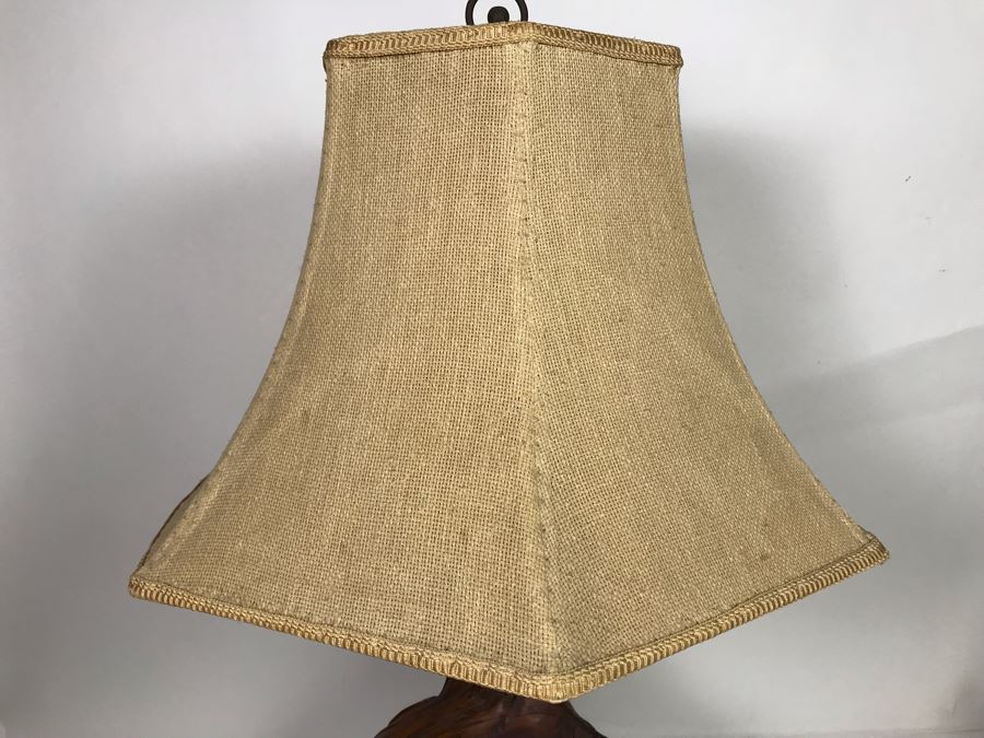 Vintage Mid-Century Driftwood Table Lamp With Marble Base [Photo 11]