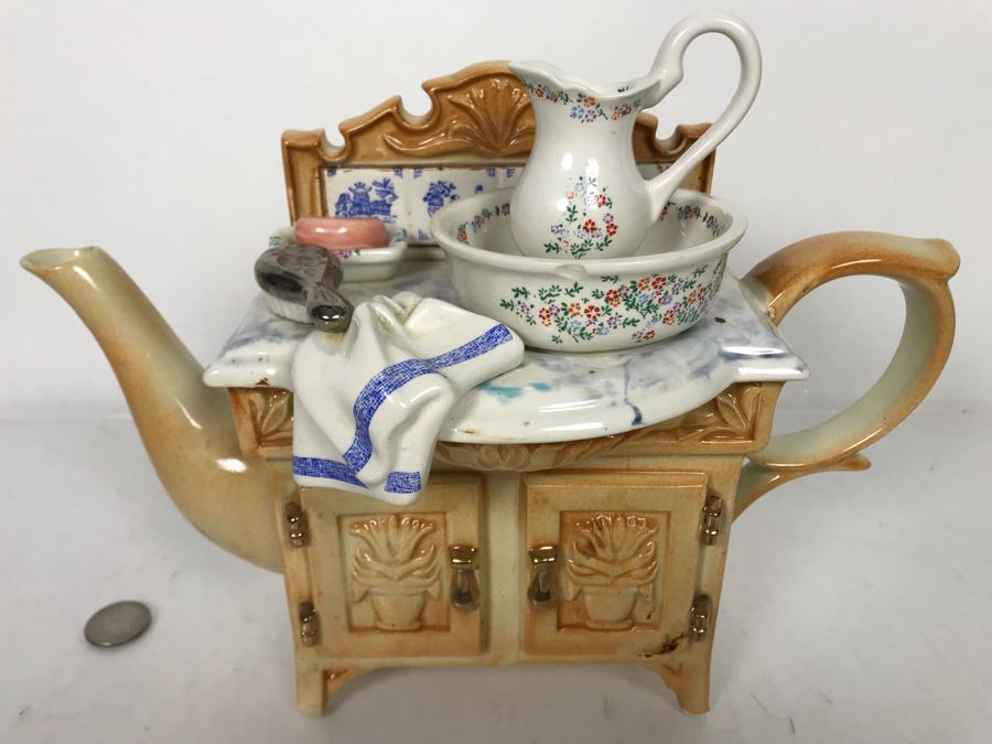 Large Paul Cardew Design Wash Basin Teapot 11W X 5D X 8H [Photo 3]