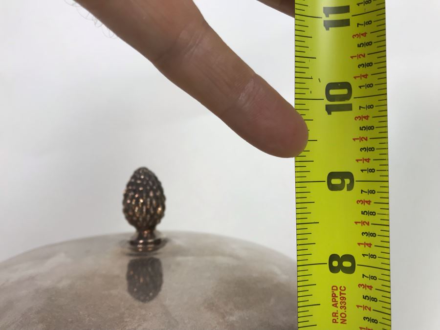 Vintage E Sheffield Silver Co Glass Lined Ice Bucket With Lid 9W X 9.5H [Photo 8]