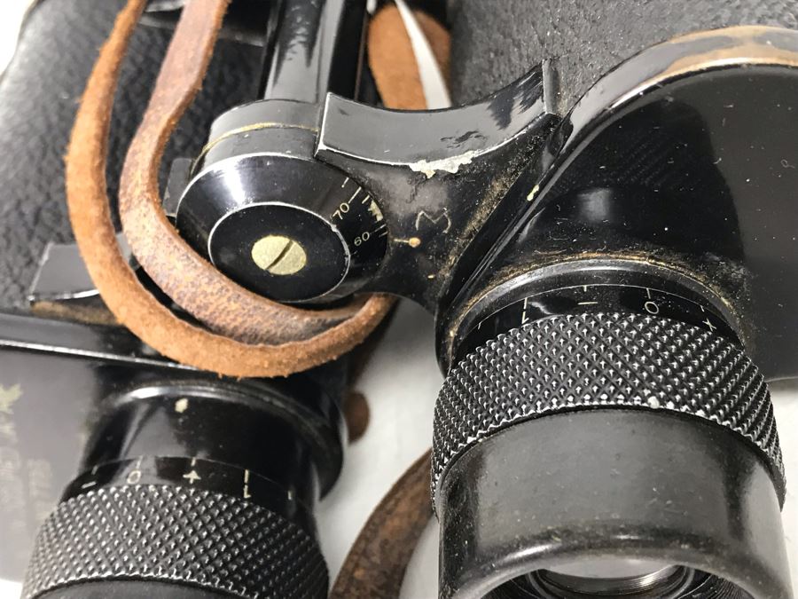 Vintage Mid-Century Japanese Stamped Made In Occupied Japan Post War Binoculars 7X50 By Ofuna With Case [Photo 7]