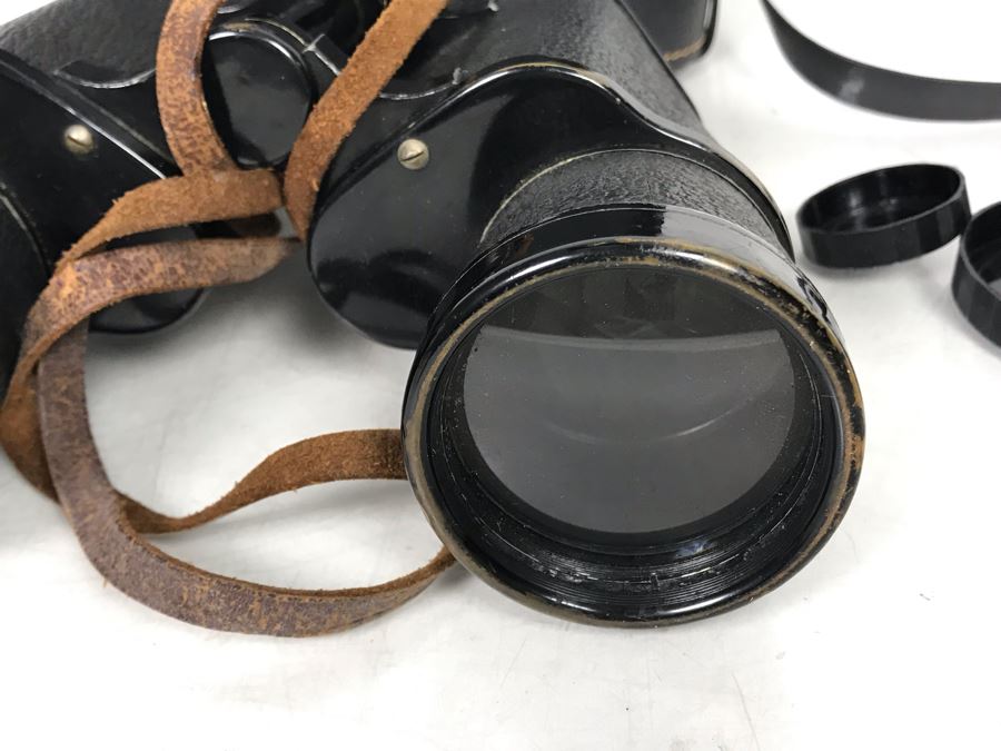 Vintage Mid-Century Japanese Stamped Made In Occupied Japan Post War Binoculars 7X50 By Ofuna With Case [Photo 11]