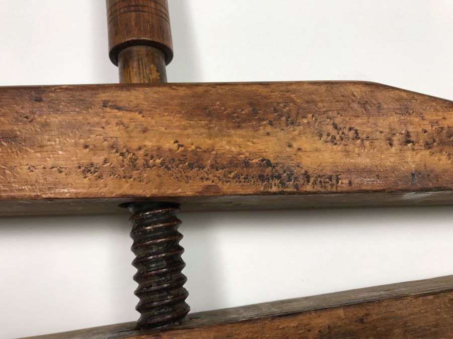 Pair Of Vintage Wooden Clamps [Photo 8]