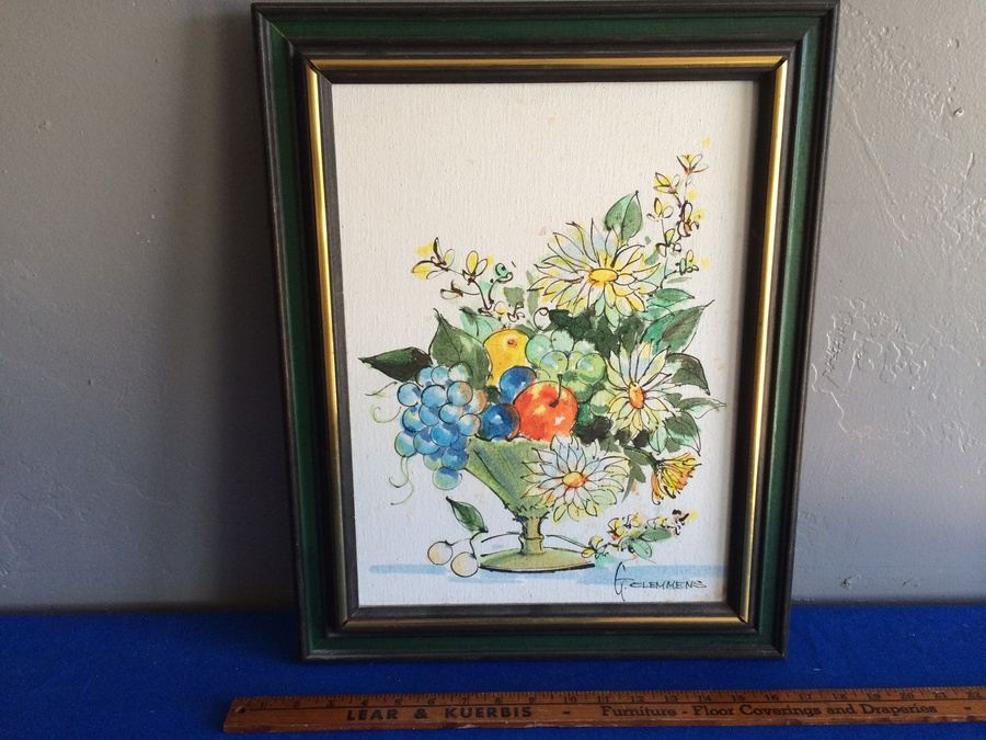 Original Vintage Floral Artwork