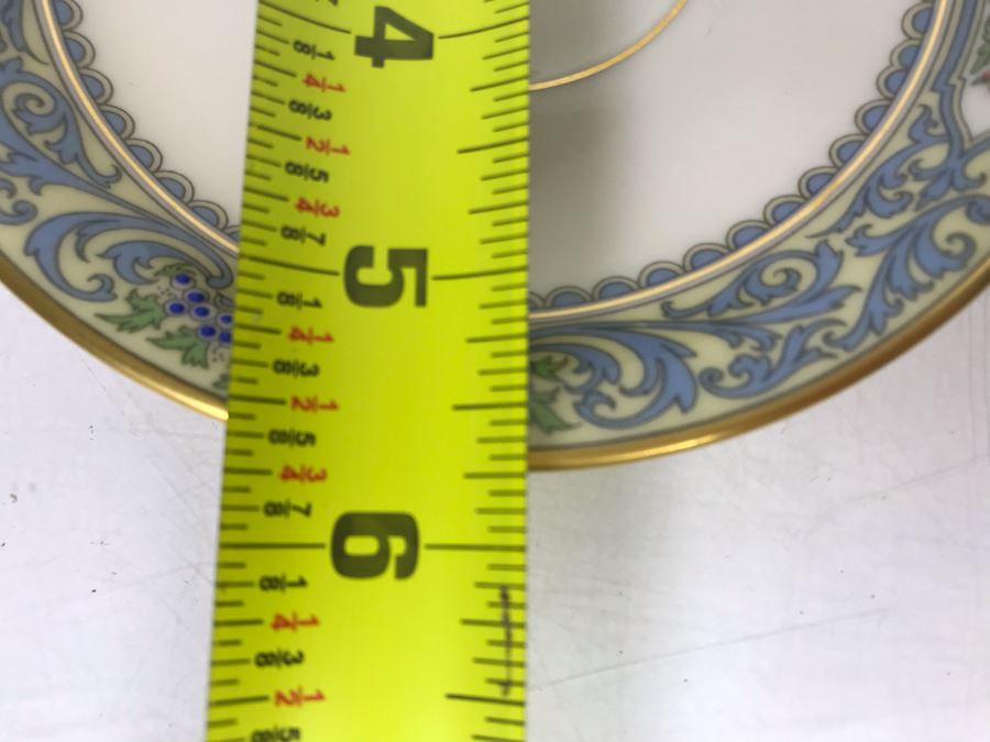 Six Lenox China Autumn Pattern Footed Cups And Saucers (Cups: 4R X 2H, Saucer: 5.75R) - Replacements Value $600 [Photo 10]