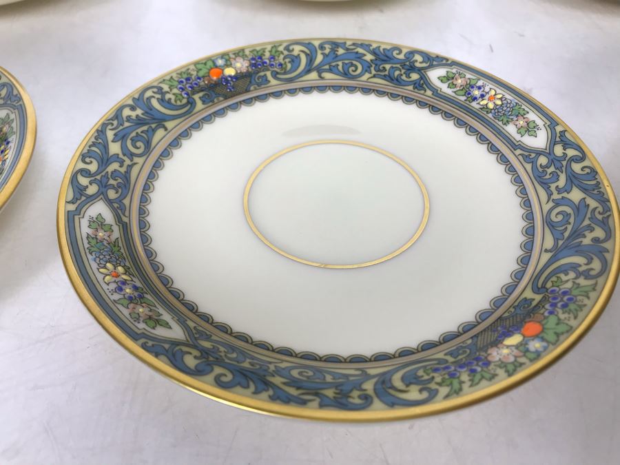 Six Lenox China Autumn Pattern Footed Cups And Saucers (Cups: 4R X 2H, Saucer: 5.75R) - Replacements Value $600 [Photo 6]