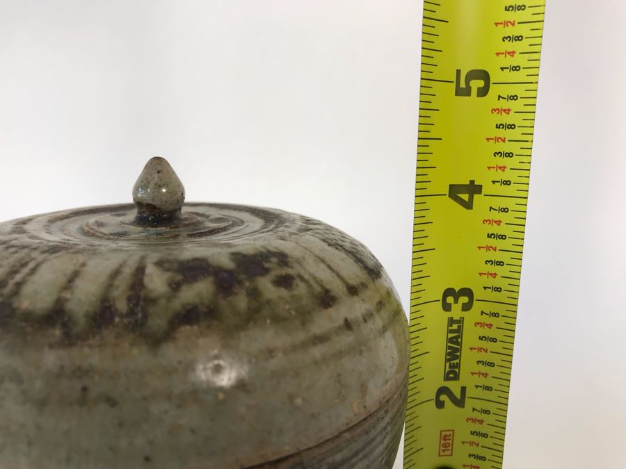 Vintage Lidded Pottery Jar 4W X 4.5H [Photo 14]