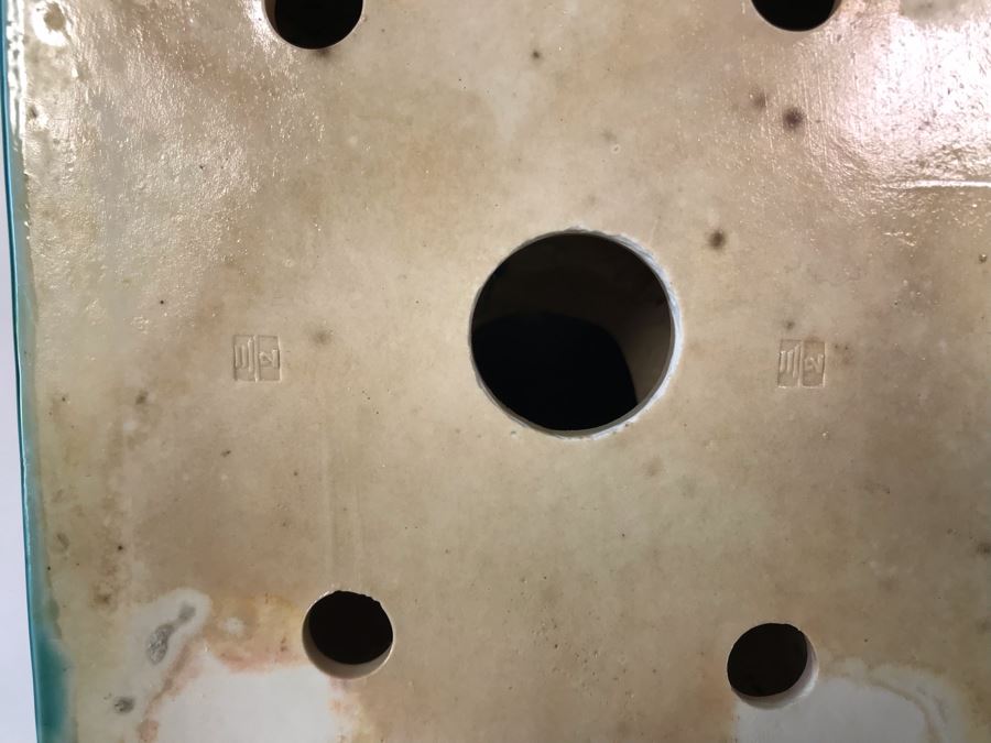 Pair Of Asian Blue Glazed Cermaic Foo Dogs 6W X 7.5D X 10H [Photo 11]