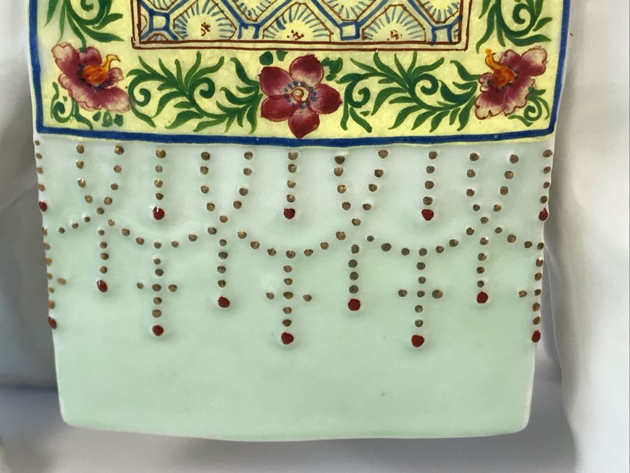 Pair Of Chinese Elephant Candleholders 8.5W X 4.5D X 10H (One Elephant Tusk Is Chipped And Other Elephant's Blanket Has Been Repaired) [Photo 6]