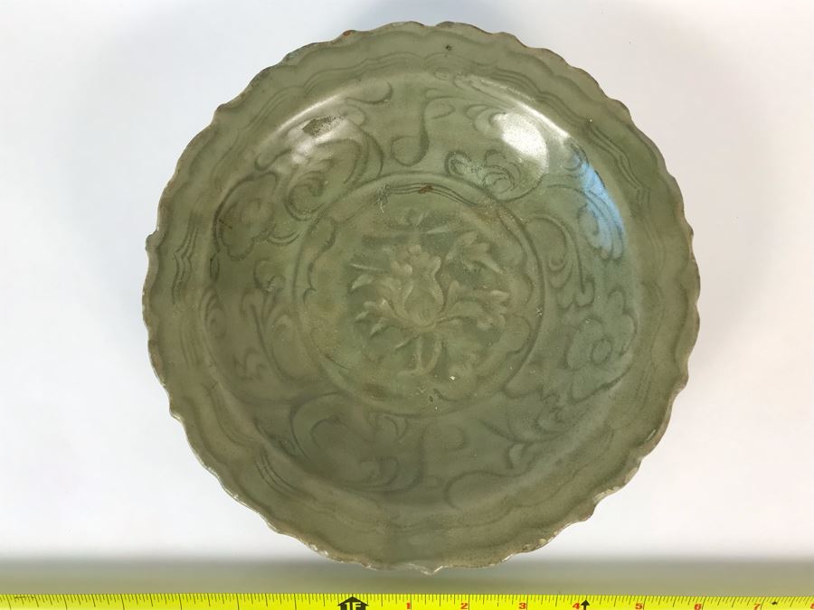 Old Chinese Longquan Celadon Porcelain Bowl 9W X 1.5H [Photo 3]