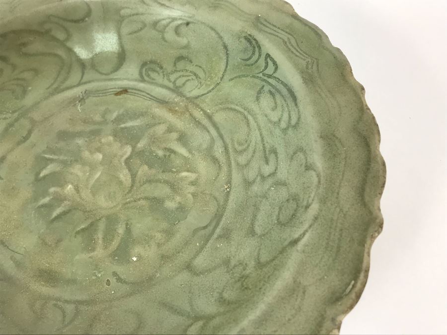 Old Chinese Longquan Celadon Porcelain Bowl 9W X 1.5H [Photo 8]