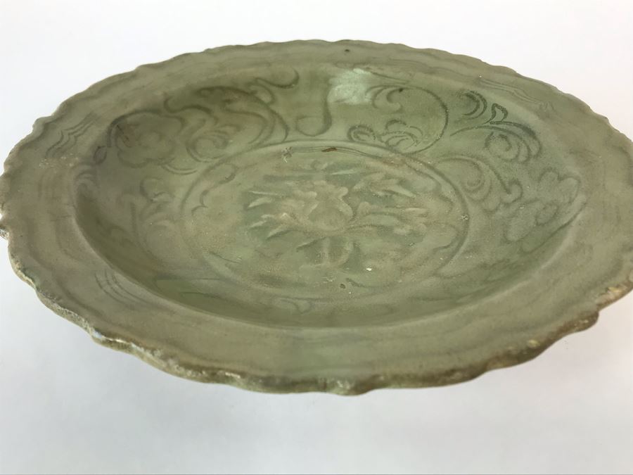 Old Chinese Longquan Celadon Porcelain Bowl 9W X 1.5H [Photo 9]