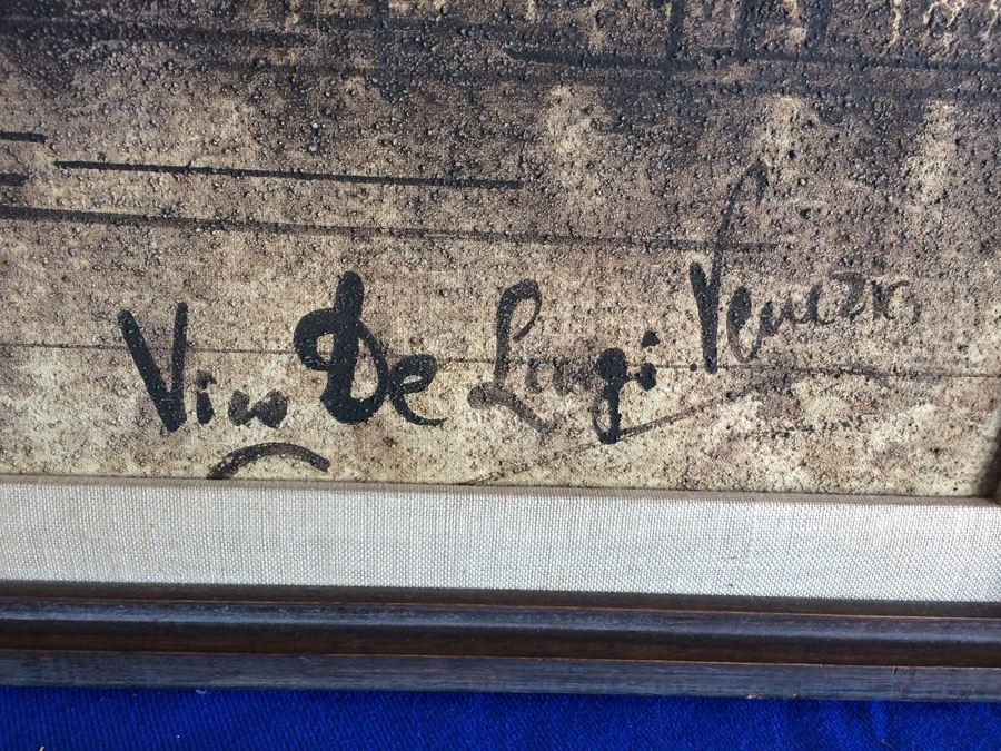 Original Large Architectural Painting - Vico De Luigi Venezia [Photo 4]