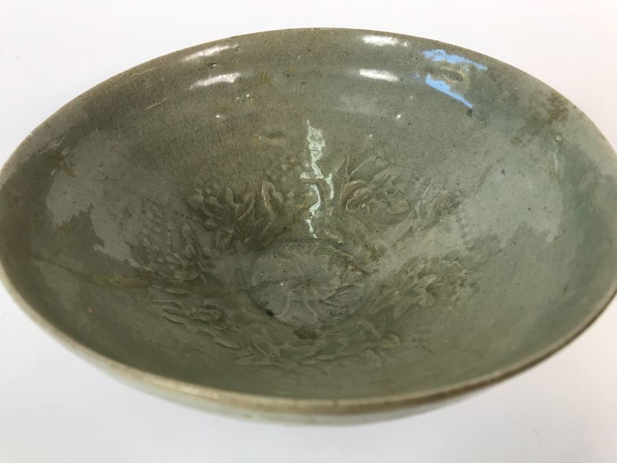 Old Chinese Longquan Celadon Porcelain Bowl 7W X 3H [Photo 11]