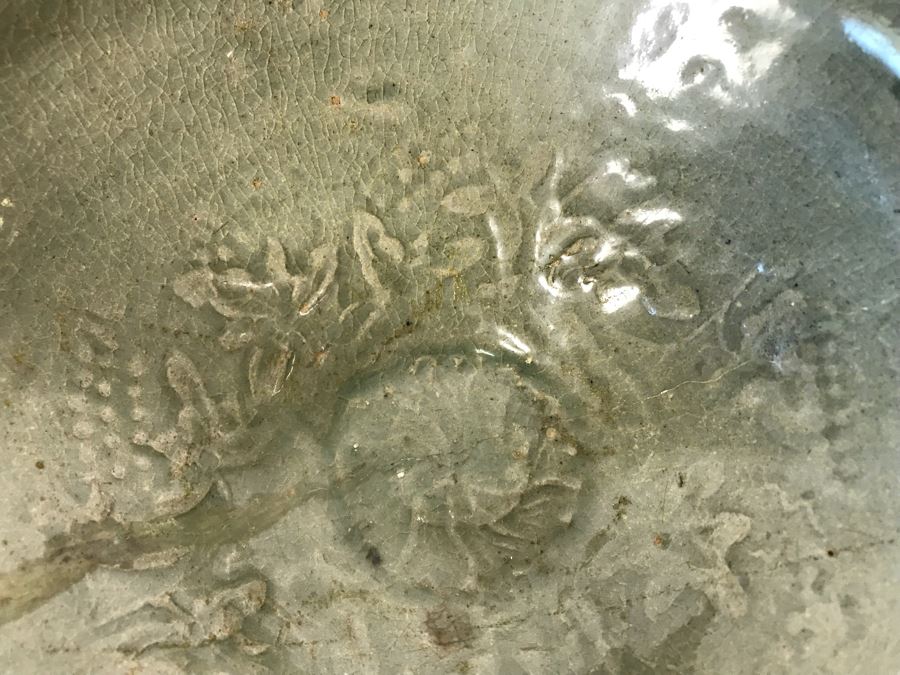 Old Chinese Longquan Celadon Porcelain Bowl 7W X 3H [Photo 5]