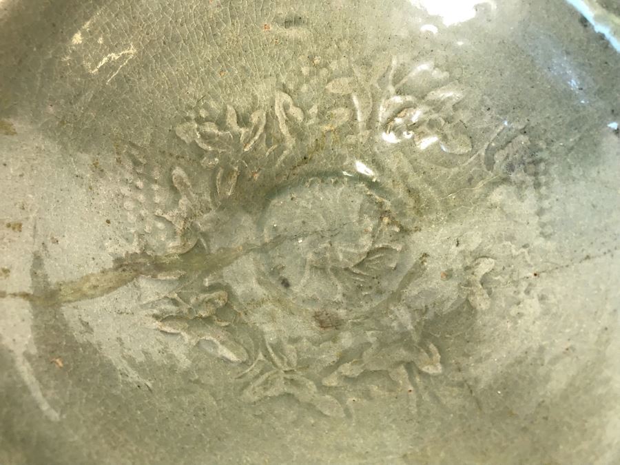 Old Chinese Longquan Celadon Porcelain Bowl 7W X 3H [Photo 3]