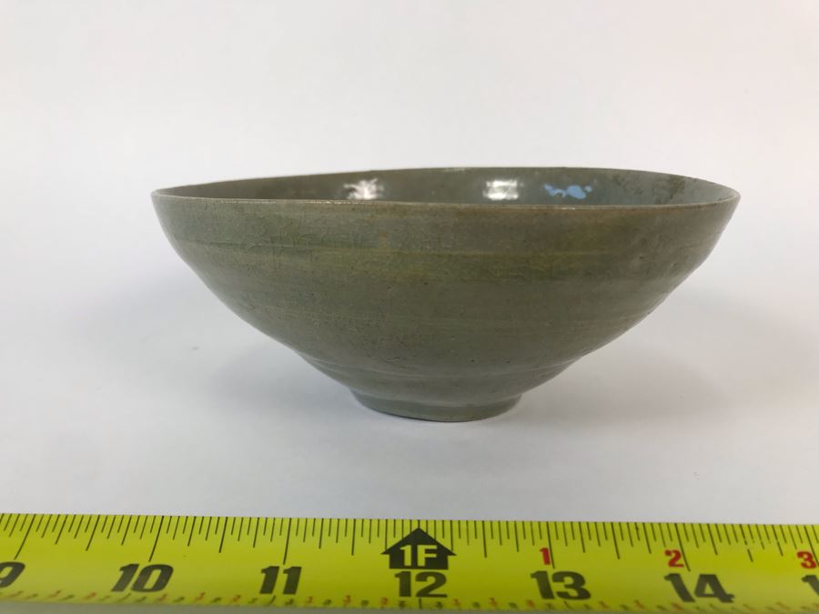 Old Chinese Longquan Celadon Porcelain Bowl 7W X 3H [Photo 8]